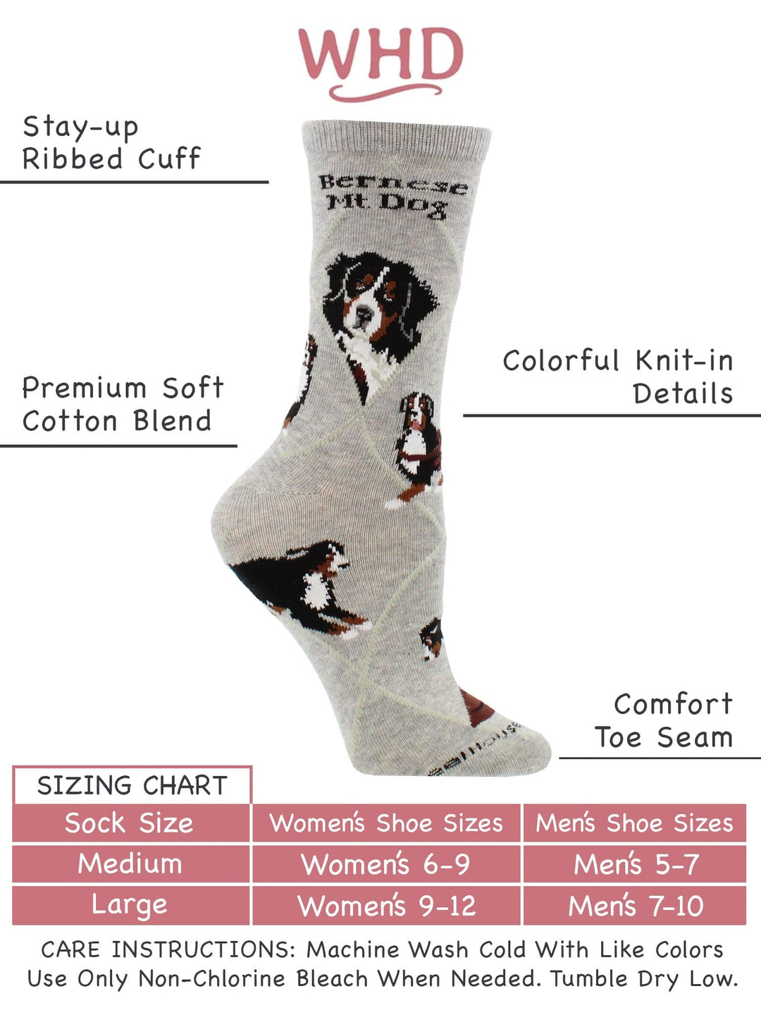 Wheel House Designs socks Bernese Mountain Dog Socks for Women | Perfect Dog Lovers Gift
