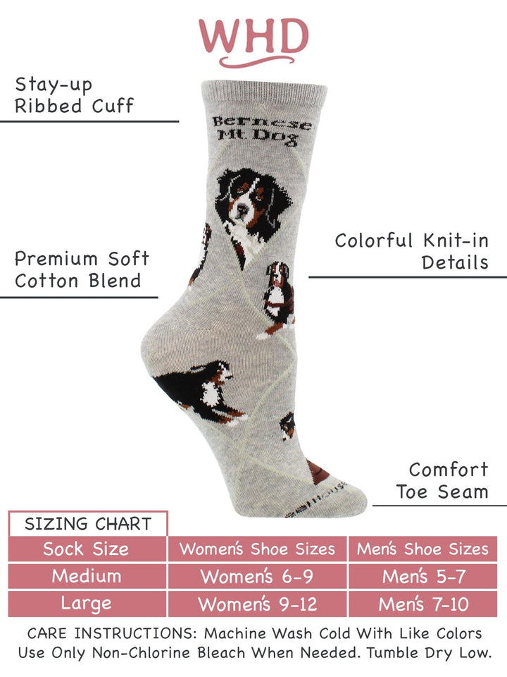 Wheel House Designs socks Bernese Mountain Dog Socks for Women | Perfect Dog Lovers Gift
