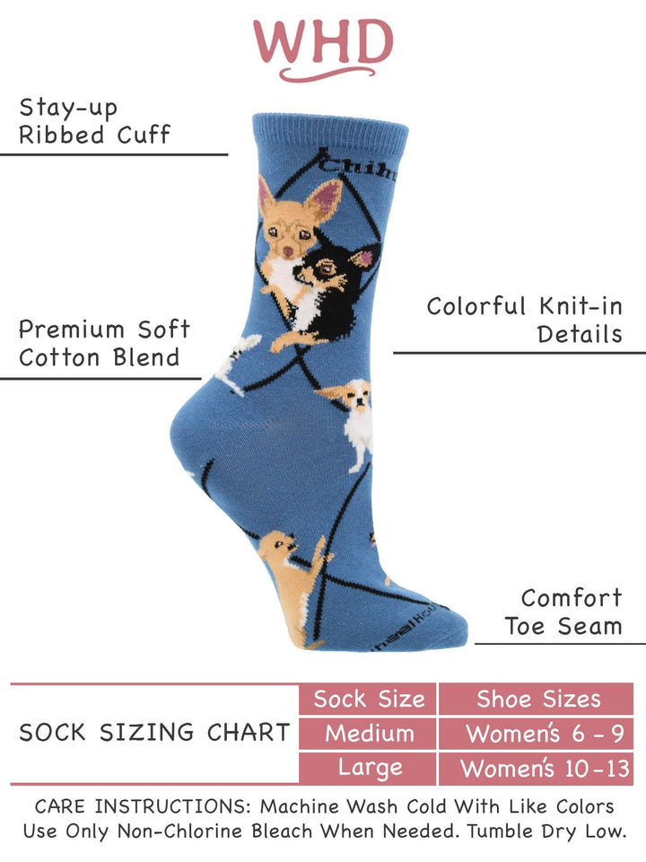 Wheel House Designs socks Chihuahua Socks for Women and Men | Perfect Dog Lovers Gift