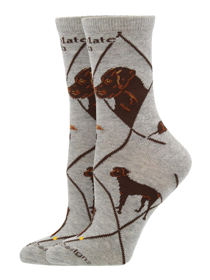 Wheel House Designs socks Chocolate Lab Socks for Women and Men | Perfect Dog Lovers Gift