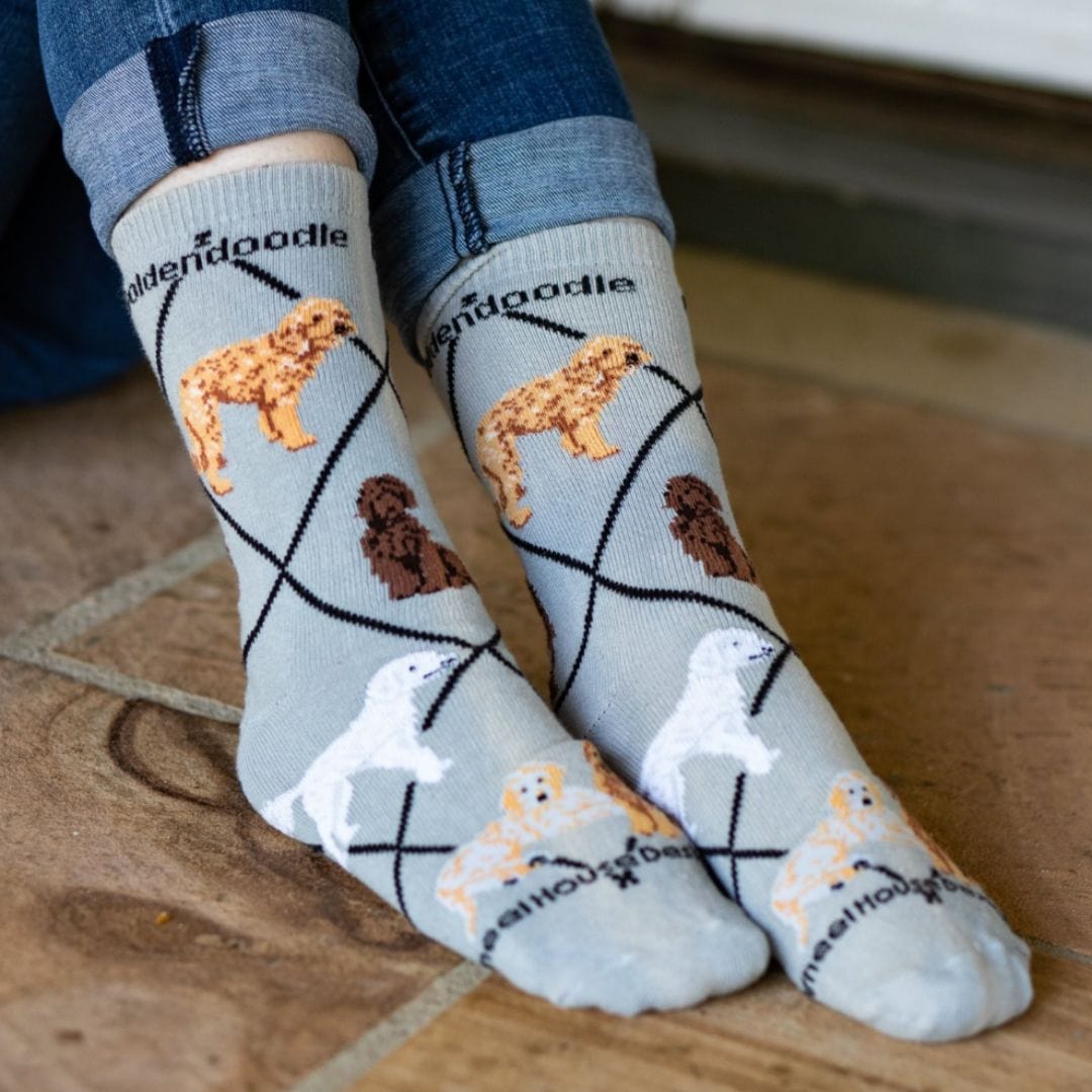 Wheel House Designs socks Goldendoodle Socks for Women and Women | Perfect Dog Lovers Gift