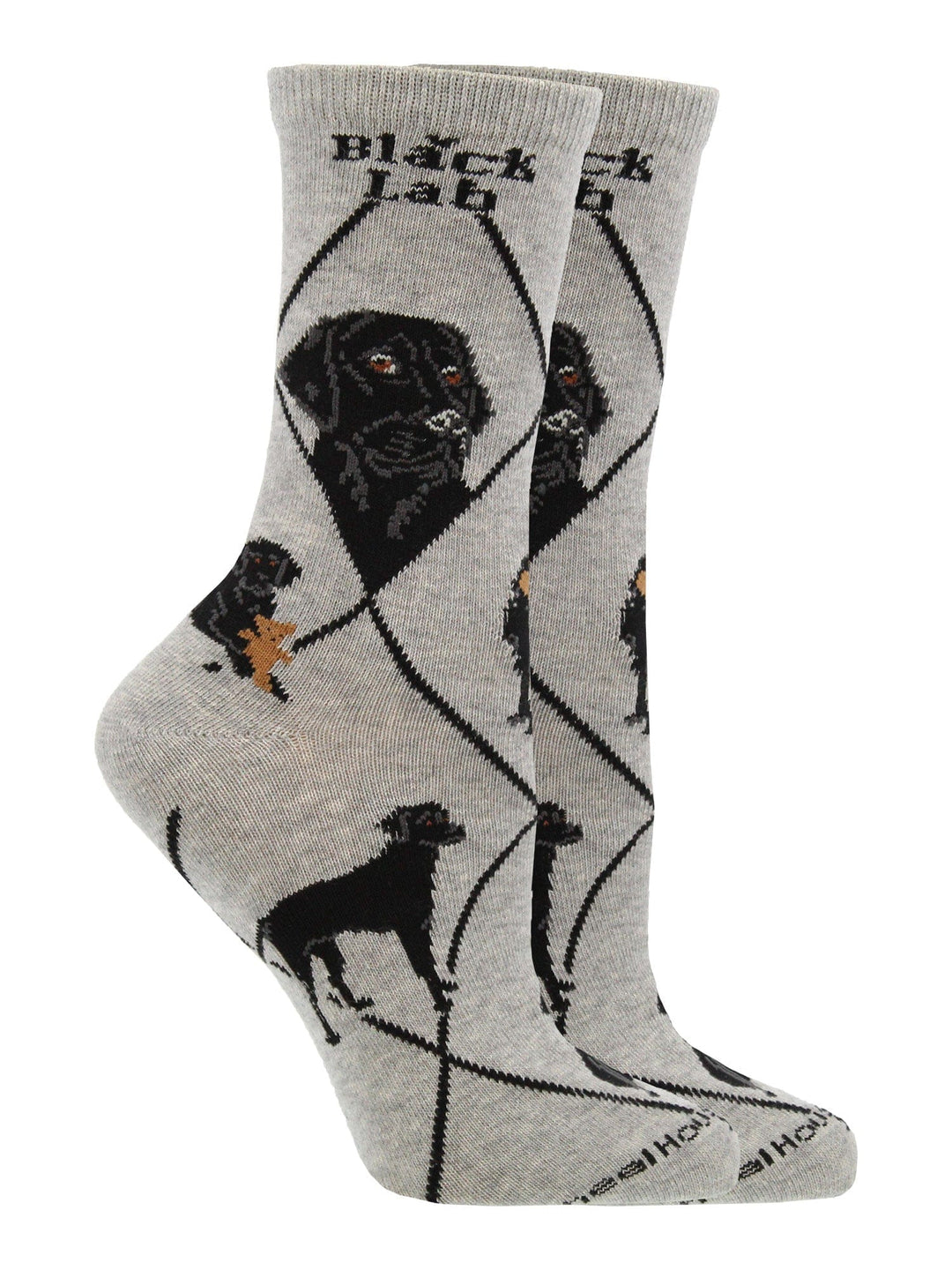 Wheel House Designs socks Gray / Large Black Lab Socks for Women and Men | Perfect Dog Lovers Gift
