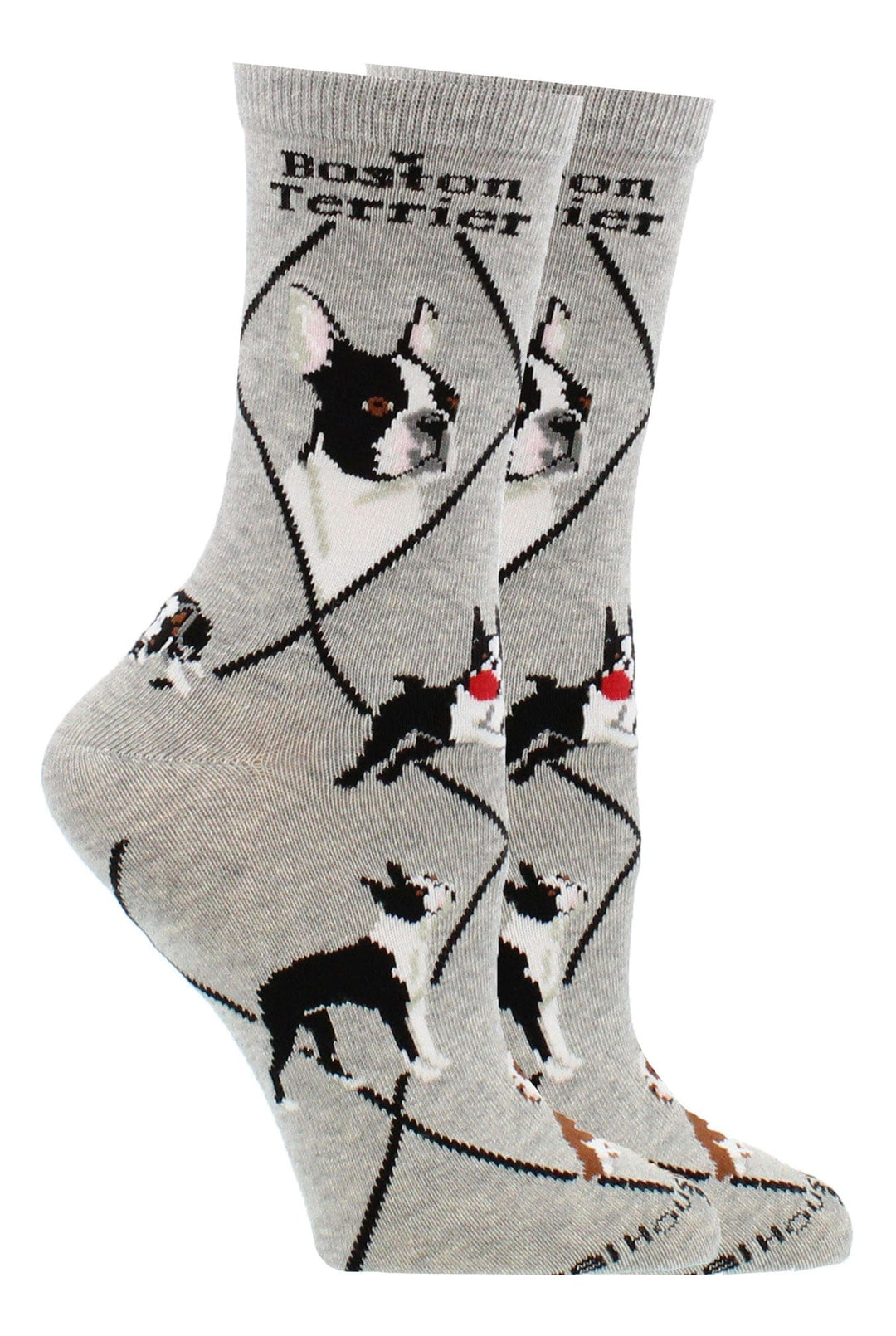 Wheel House Designs socks Gray / Medium Boston Terrier Socks for Women | Perfect Dog Lovers Gift