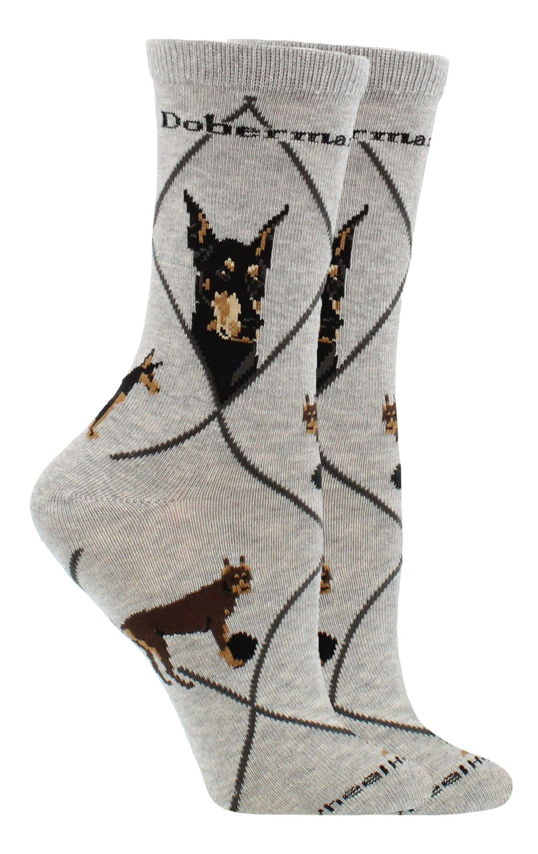 Wheel House Designs socks Gray / Medium Doberman Pinscher Socks Perfect Dog Lovers Gift