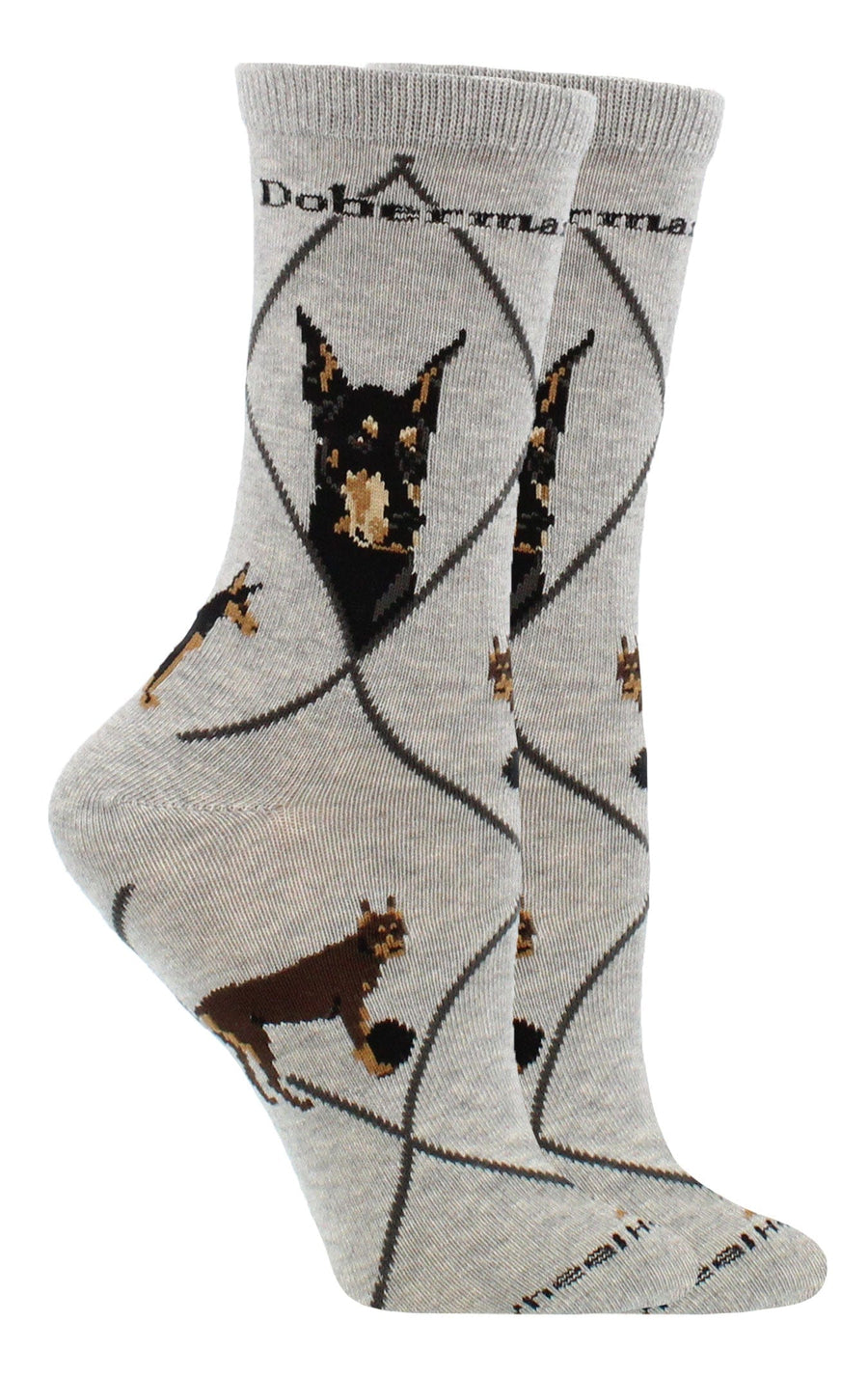 Wheel House Designs socks Gray / Medium Doberman Pinscher Socks Perfect Dog Lovers Gift