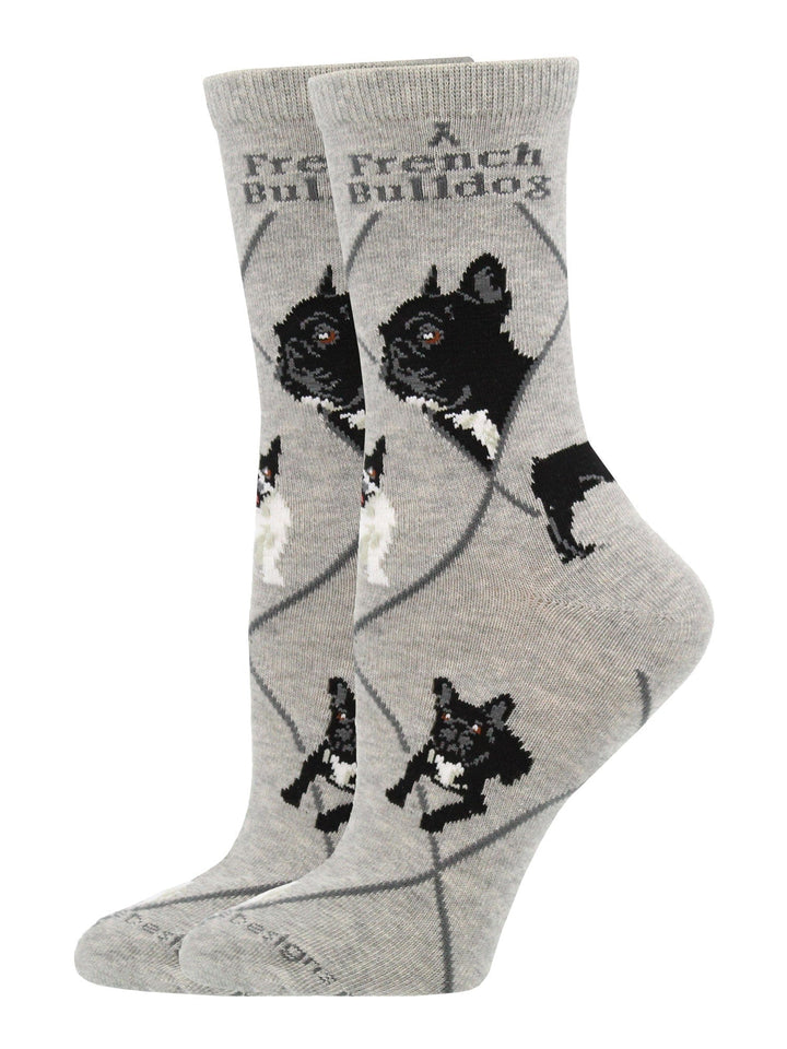 Wheel House Designs socks Gray / Medium French Bulldog Socks for Women | Perfect Dog Lovers Gift