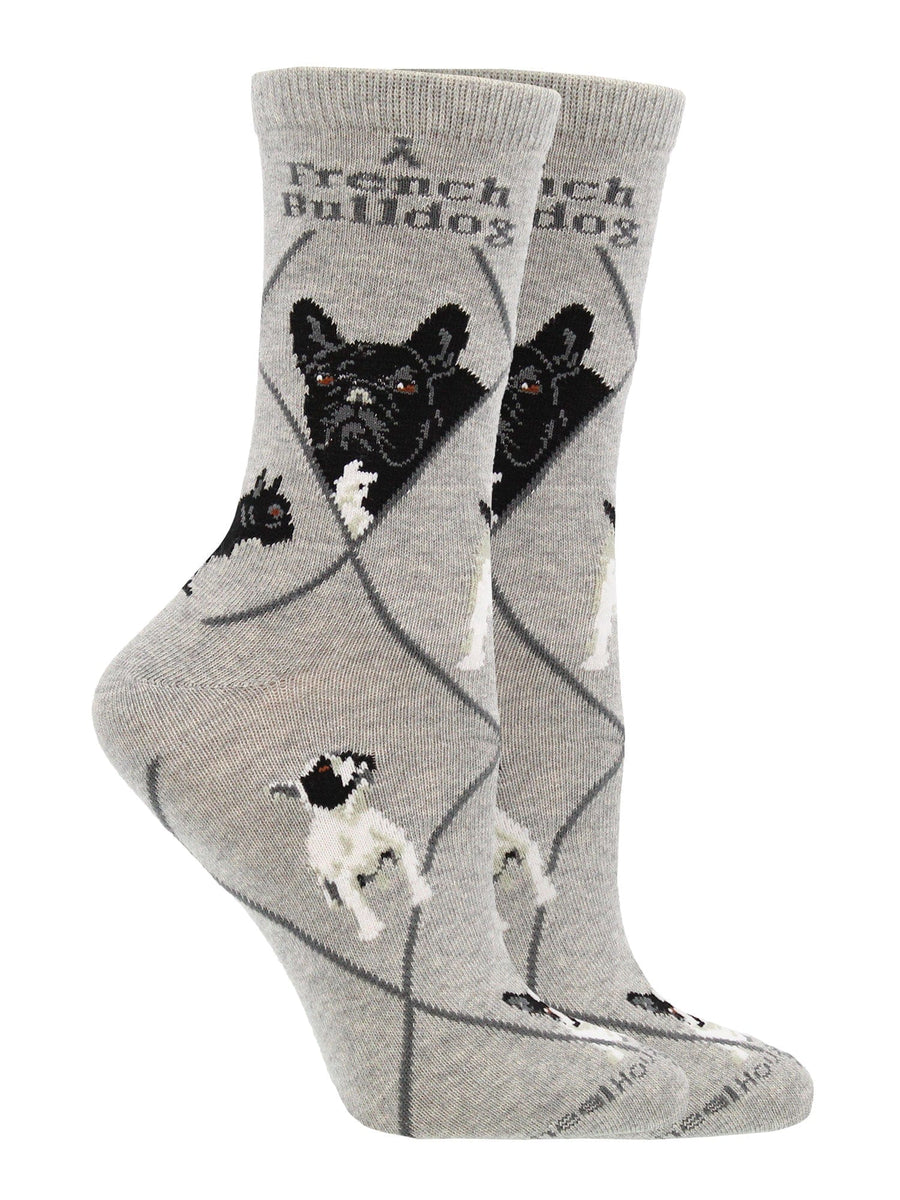 Wheel House Designs socks Gray / Medium French Bulldog Socks for Women | Perfect Dog Lovers Gift
