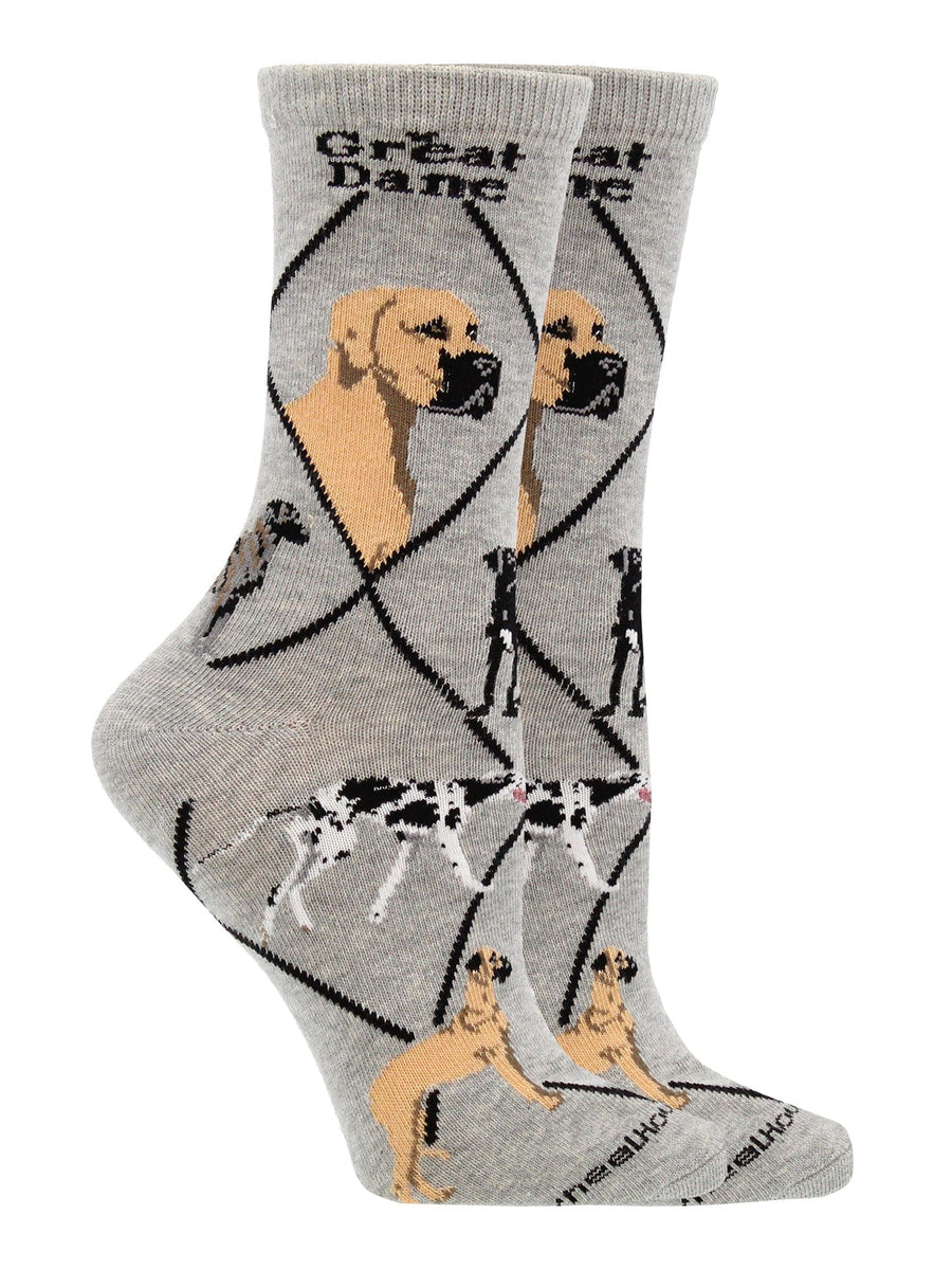 Wheel House Designs socks Gray / Medium Great Dane Socks Perfect Dog Lovers Gift