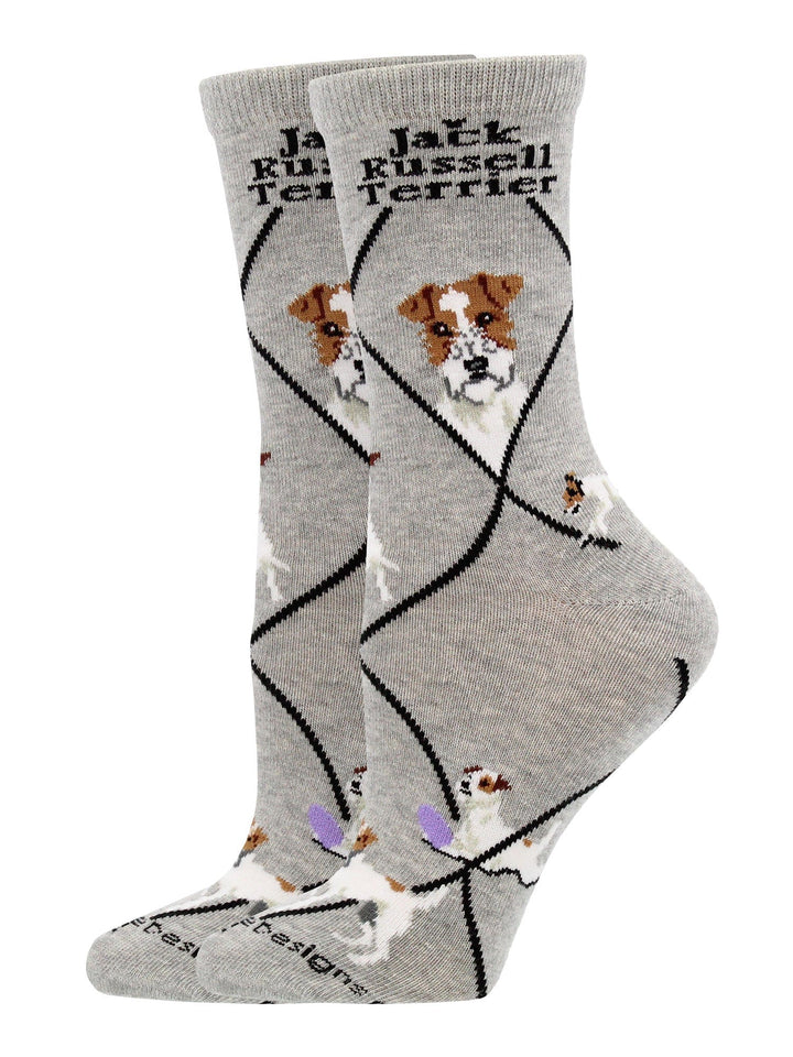 Wheel House Designs socks Gray / Medium Jack Russell Terrier Socks Perfect Dog Lovers Gift