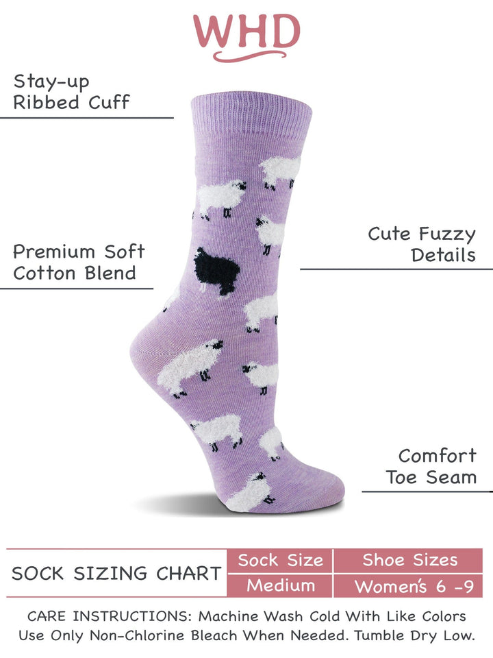 Wheel House Designs socks WHD Fuzzy Sheep Socks 2-Pack or 1-Pack