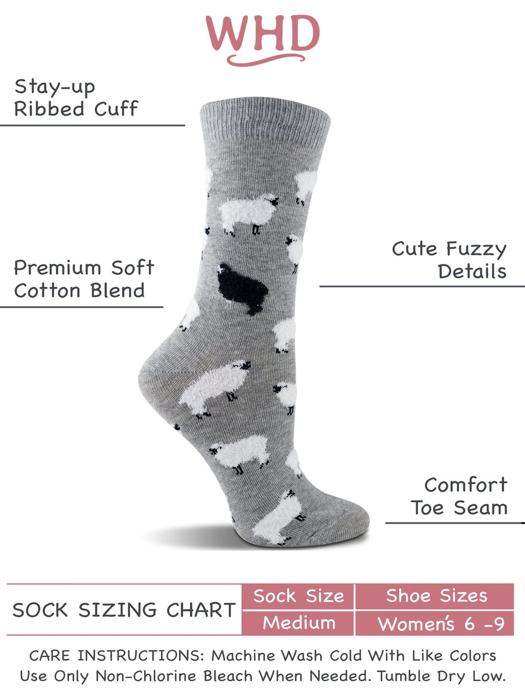 Wheel House Designs socks WHD Fuzzy Sheep Socks 2-Pack or 1-Pack