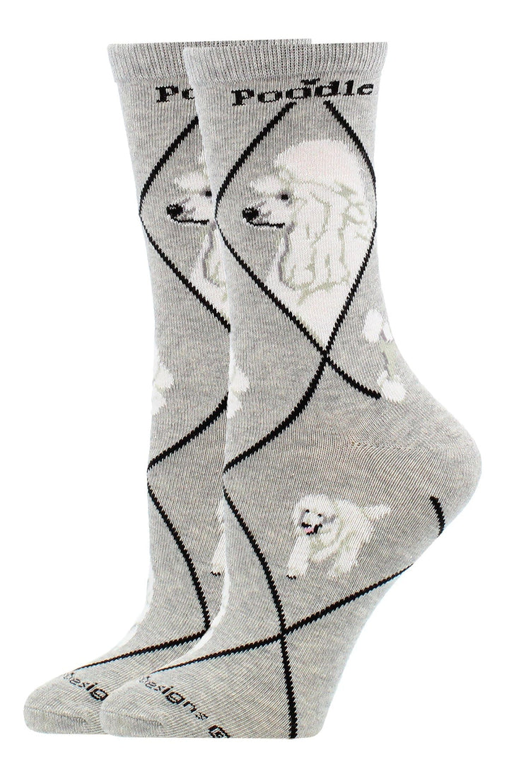 Wheel House Designs socks White Poodle Socks Perfect Dog Lovers Gift