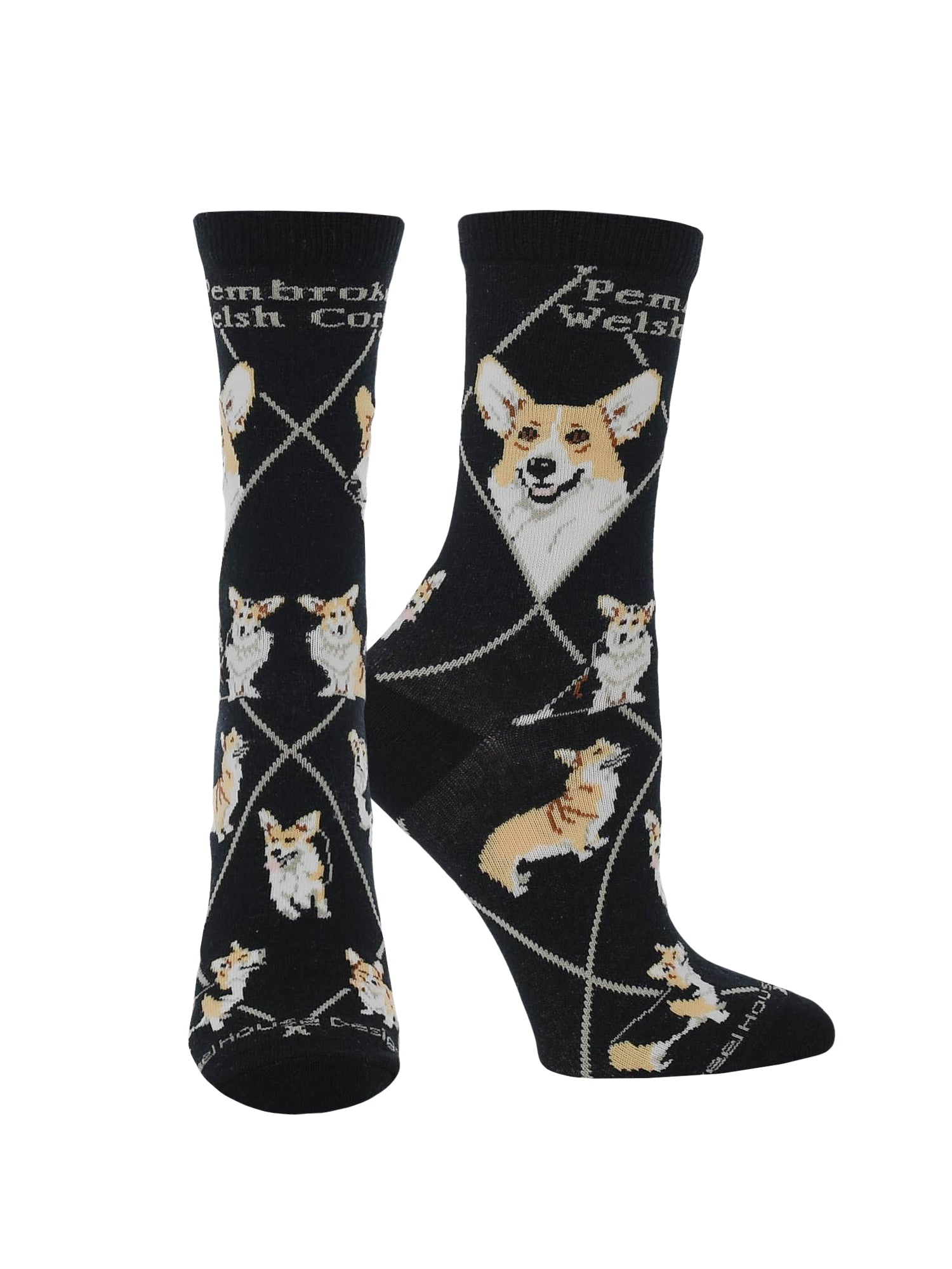 Corgi Pembroke Crew Socks for Women | Dog Lovers Gift