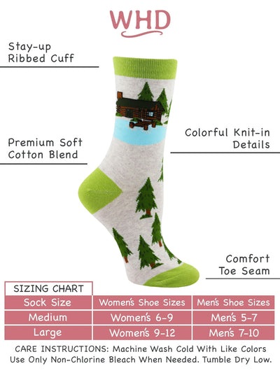 Cabin on the Lake Socks for Perfect Anglers Gift