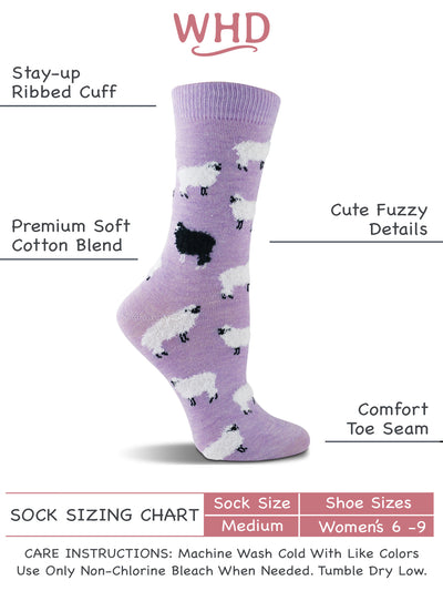 WHD Fuzzy Sheep Socks 2-Pack or 1-Pack