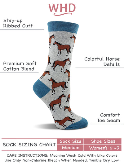 WHD Multi Horse Socks 2-Pack or 1-Pack