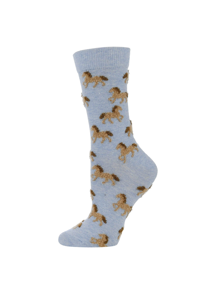 WHD Cute Fuzzy Horse Socks for Women | Gift for Horse Lovers|1-Pack/2-Pack