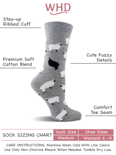 WHD Fuzzy Sheep Socks 2-Pack or 1-Pack