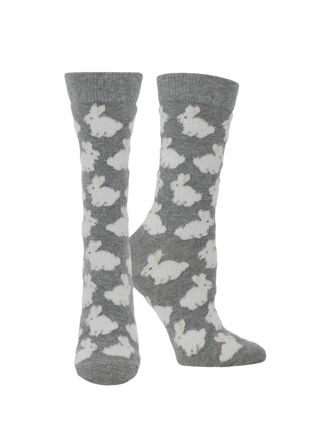 Cute Fuzzy Bunny Socks for Women | Fuzzy Bunny Rabbit Crew Socks|1-Pack/2-Pack