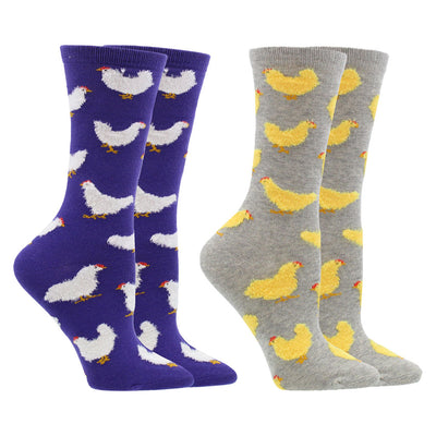 WHD Fuzzy Chicken Socks 2-Pack or 1-Pack