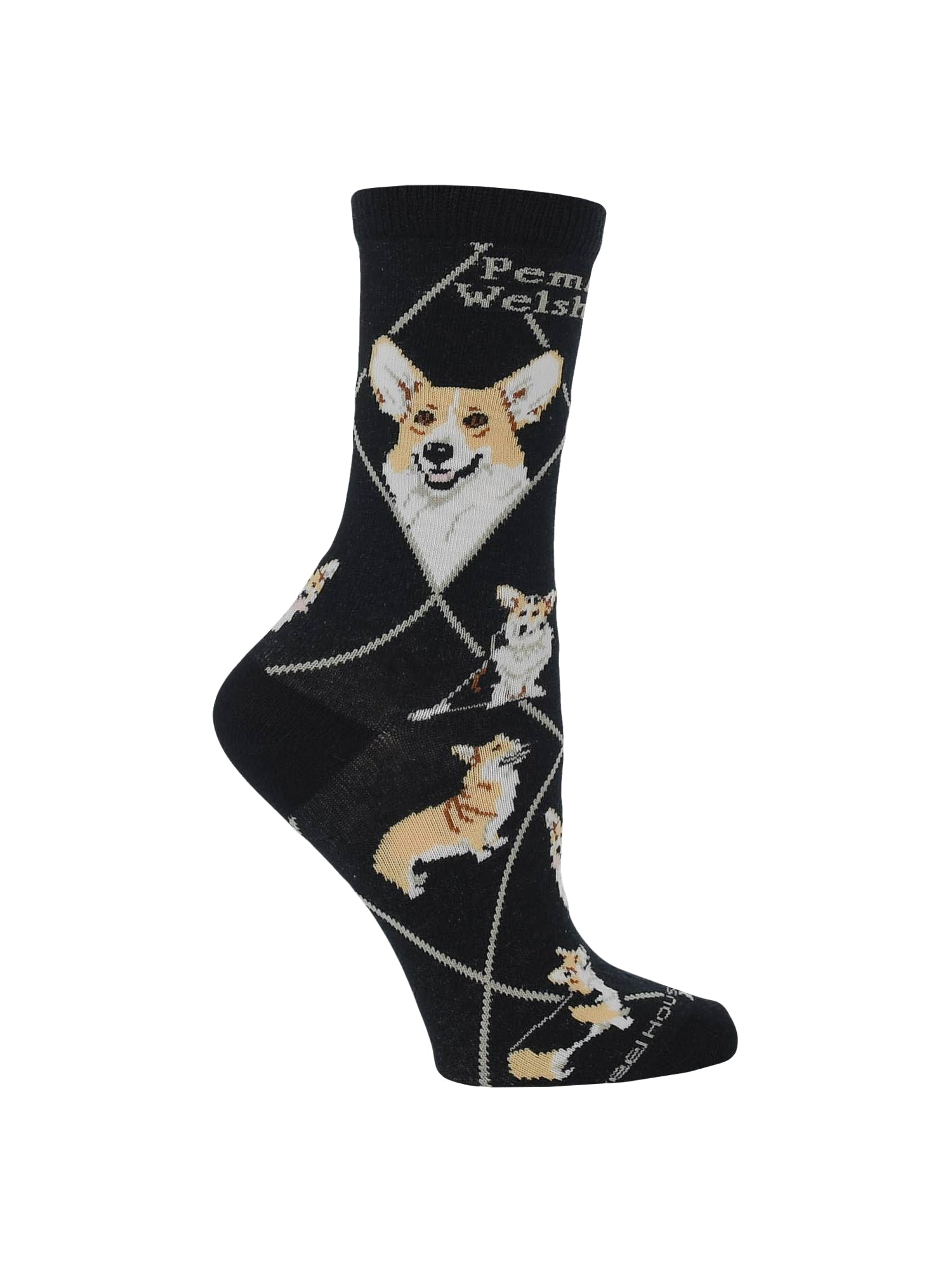 Corgi Pembroke Crew Socks for Women | Dog Lovers Gift