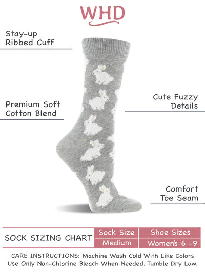 WHD Fuzzy Bunny Socks 2-Pack or 1-Pack