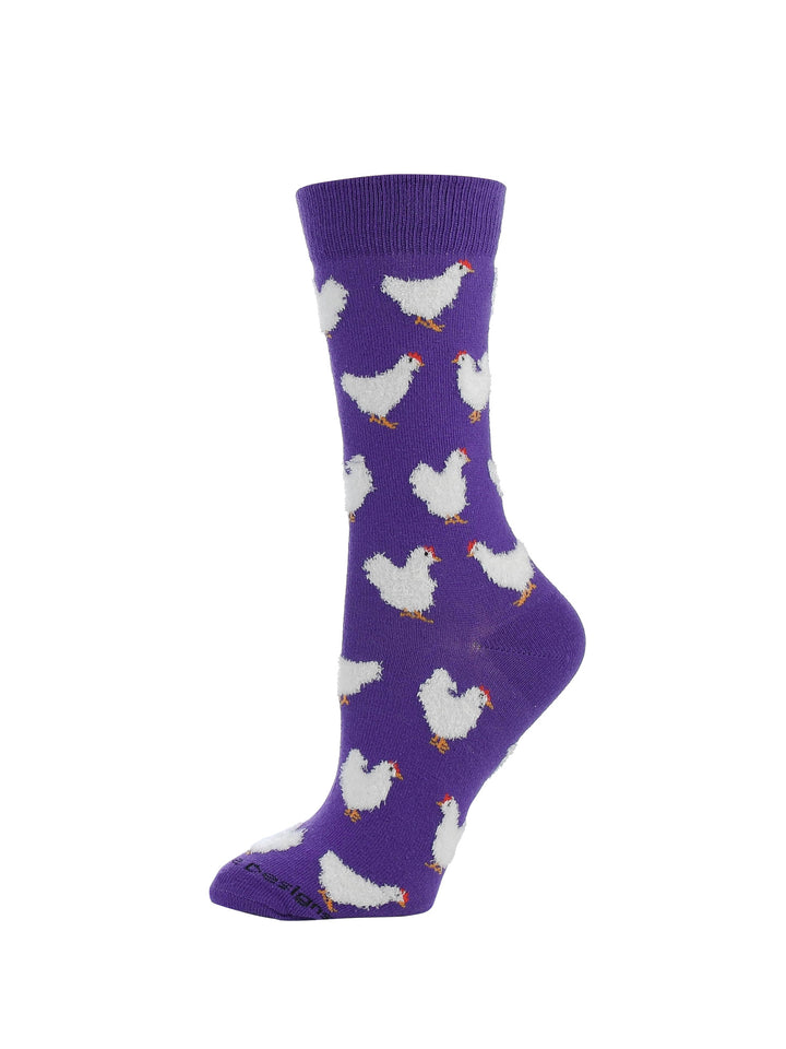 Fuzzy Chicken Socks | Cute Chicken Socks for Women | Crew Length|1-Pack/2-Pack