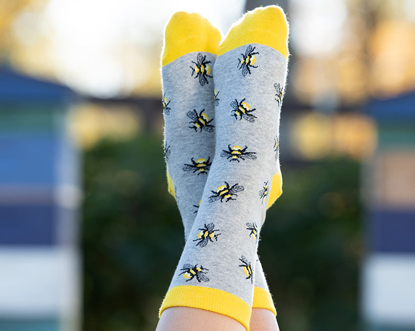 Socks with bees