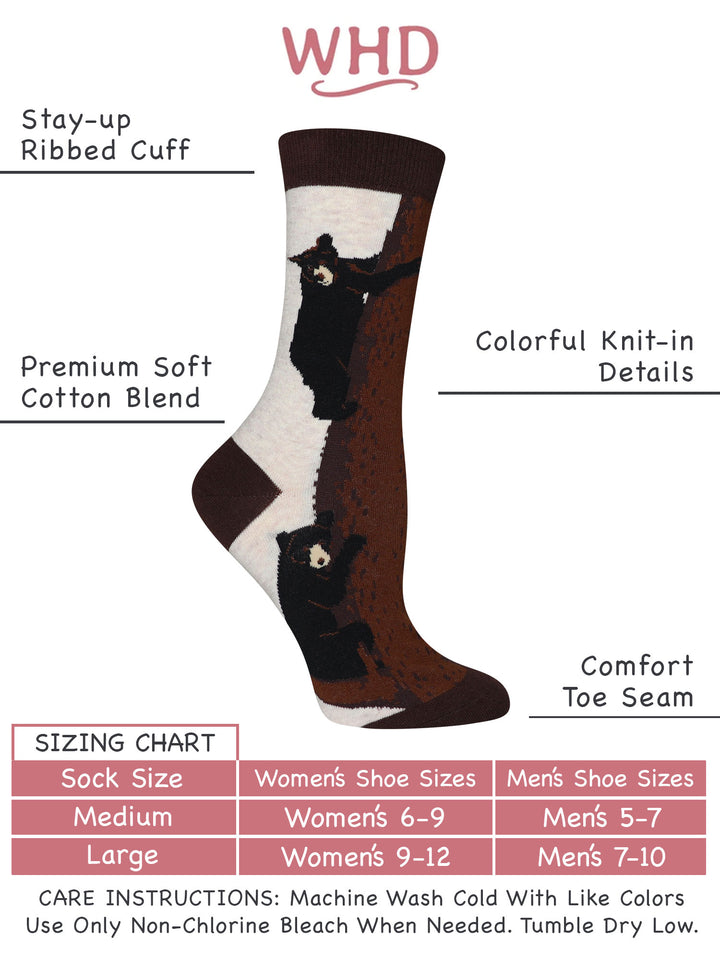 Bear Crew Socks for Women and Men | Gift for Bear Lovers