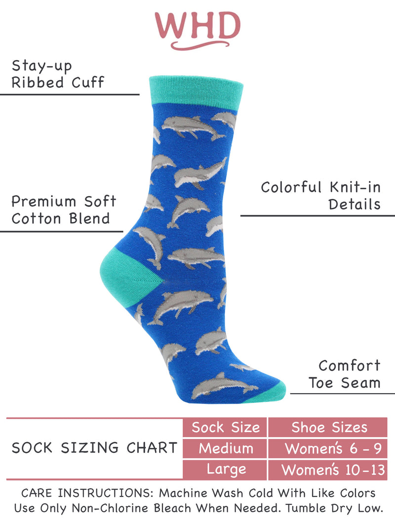 WHD Dolphin Socks for Women and Men | Gift for Dolphin Lovers