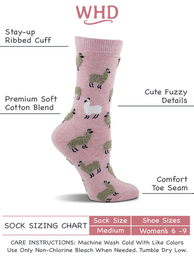 WHD Fuzzy Llama Socks 2-Pack or 1-Pack