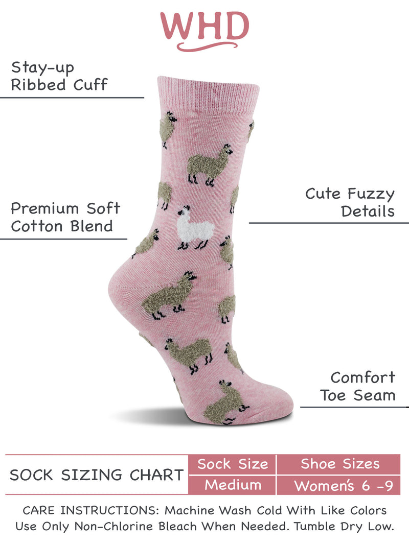 WHD Fuzzy Llama Socks 2-Pack or 1-Pack