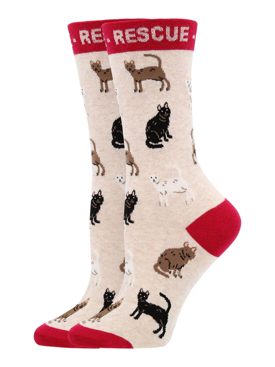 Wheel House Designs socks Adopt a Cat Socks Perfect Cat Lovers Gift