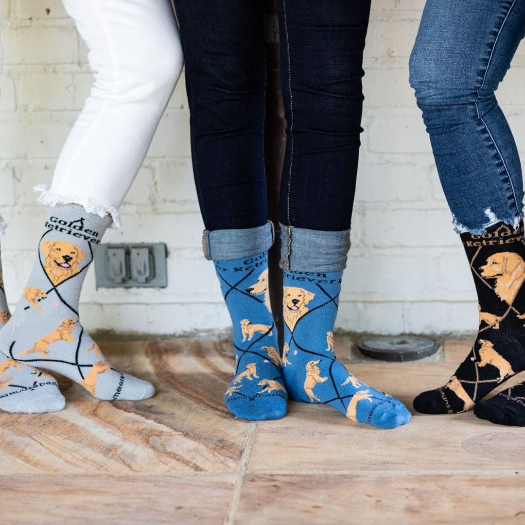 Wheel House Designs socks Best Golden Retriever Crew Socks for Women | Dog Lovers Gift