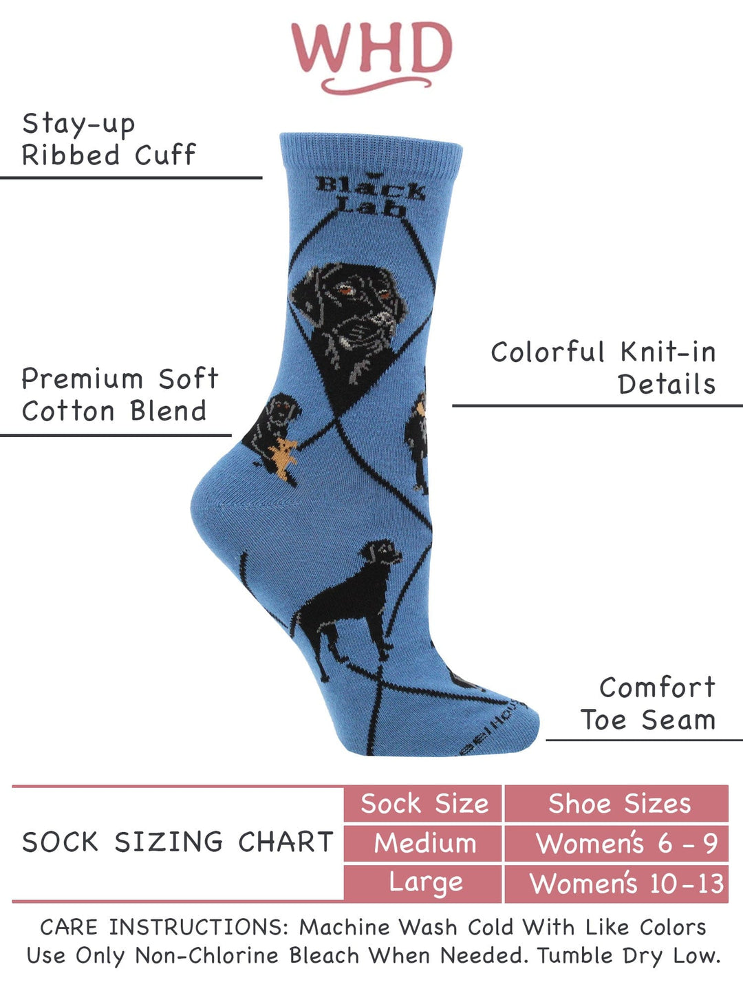 Wheel House Designs socks Black Lab Socks for Women and Men | Perfect Dog Lovers Gift
