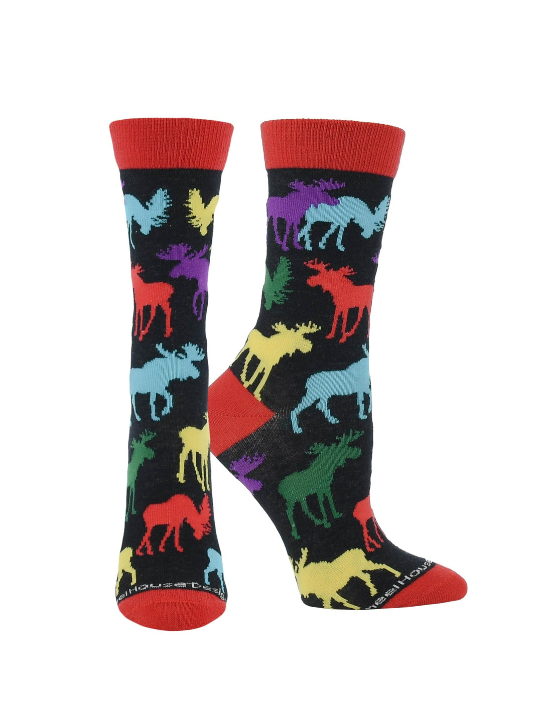 Wheel House Designs socks Black / Large Moose Socks Perfect Animal Lovers Gift