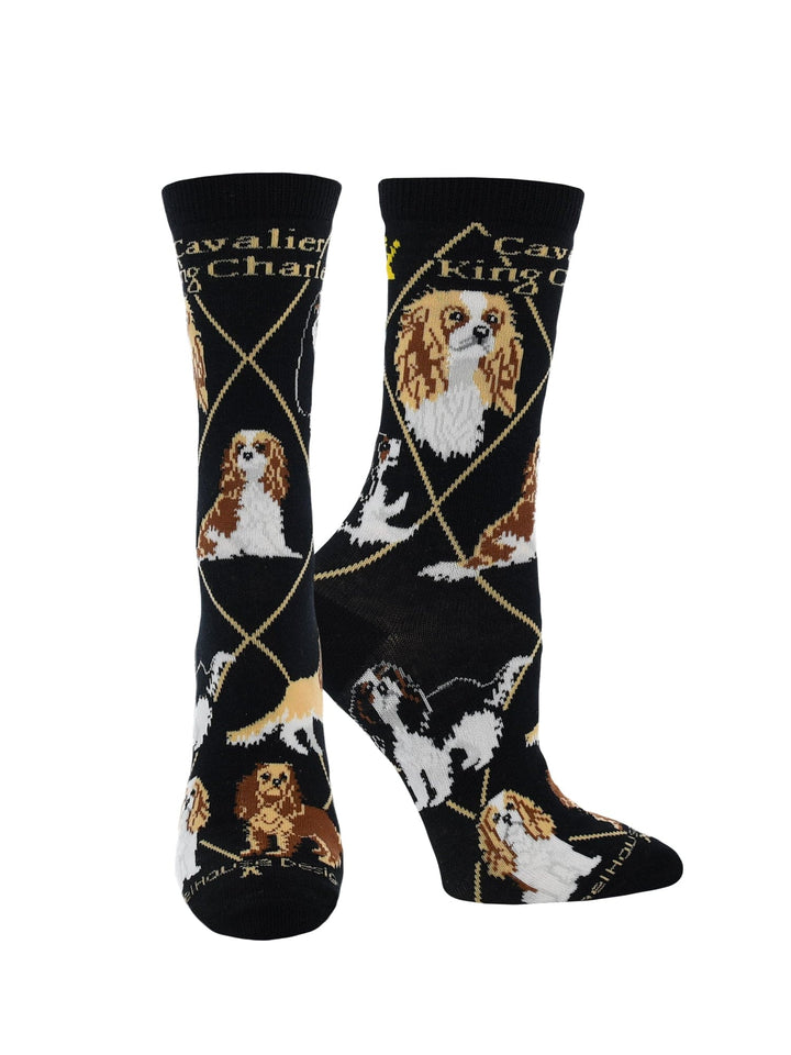 Wheel House Designs socks Black / Medium Cavalier King Charles Spaniel Socks for Women and Men | Perfect Dog Lovers Gift