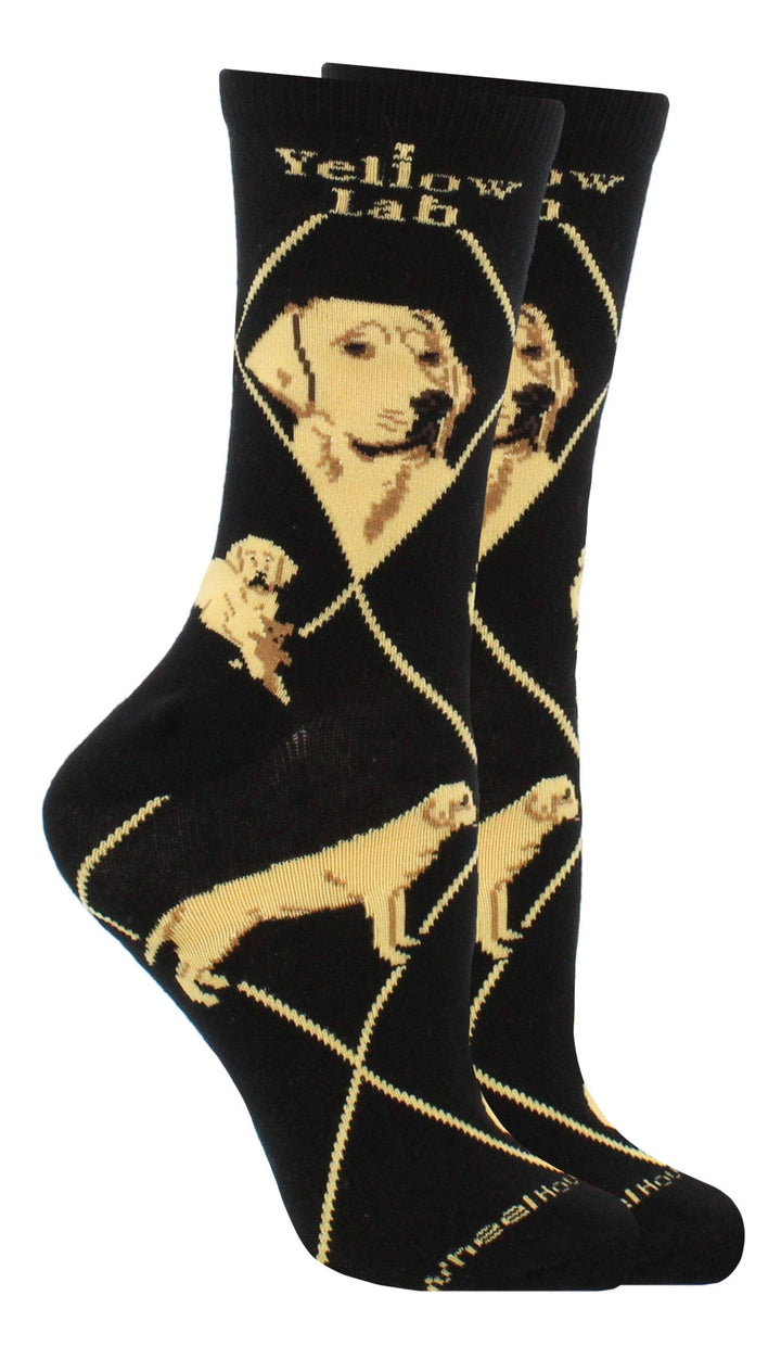Wheel House Designs socks Black / Medium Yellow Lab Socks for Women and Men | Perfect Dog Lovers Gift