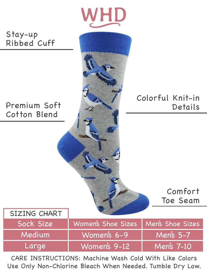 Wheel House Designs socks Blue Jay Bird Socks Perfect Bird Lovers Gift