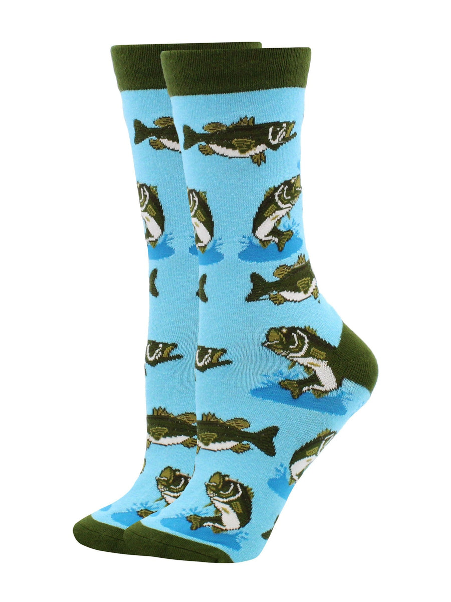 Wheel House Designs socks Blue / Medium Bass Socks Gift Perfect Bass Fishing Lover Gift