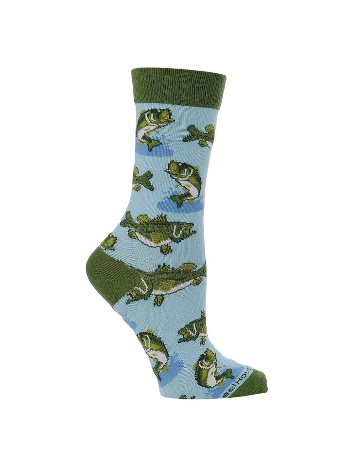 Wheel House Designs socks Blue / Medium Bass Socks Gift Perfect Bass Fishing Lover Gift