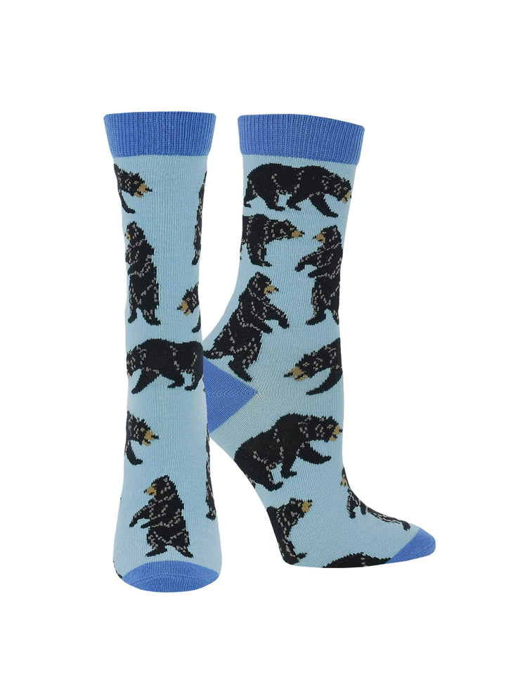 Wheel House Designs socks Blue / Medium Bear Crew Socks for Women and Men | Gift for Bear Lovers