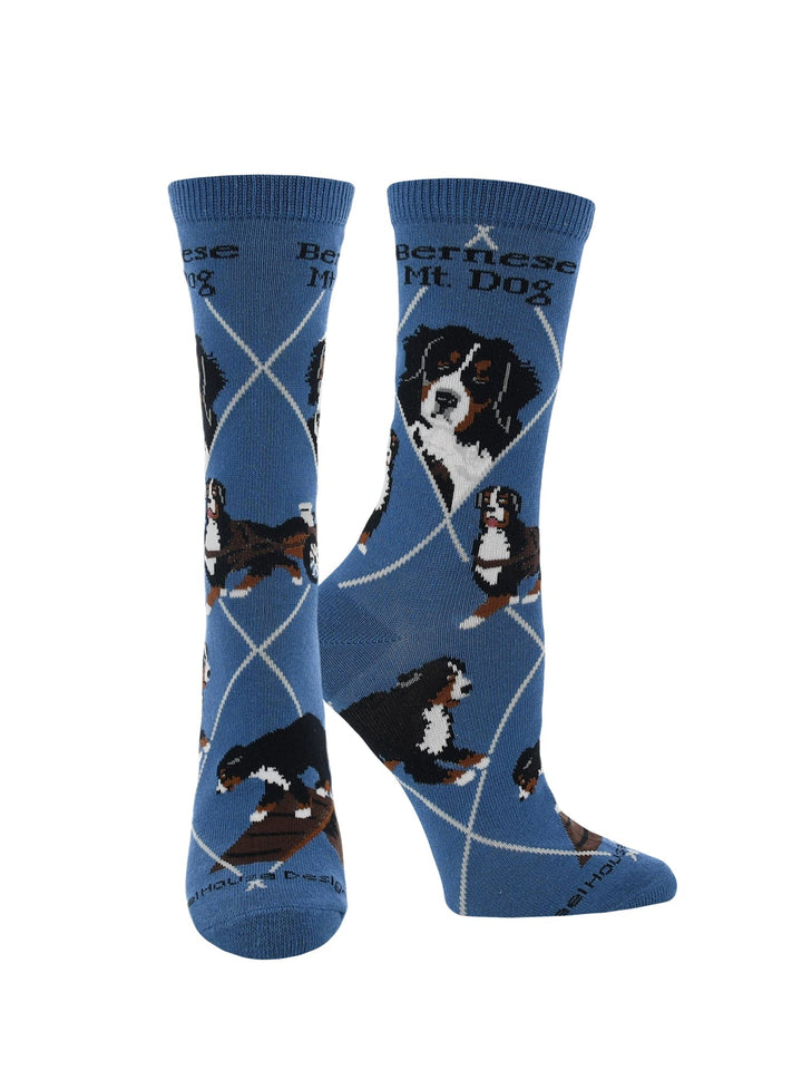 Wheel House Designs socks Blue / Medium Bernese Mountain Dog Socks for Women | Perfect Dog Lovers Gift