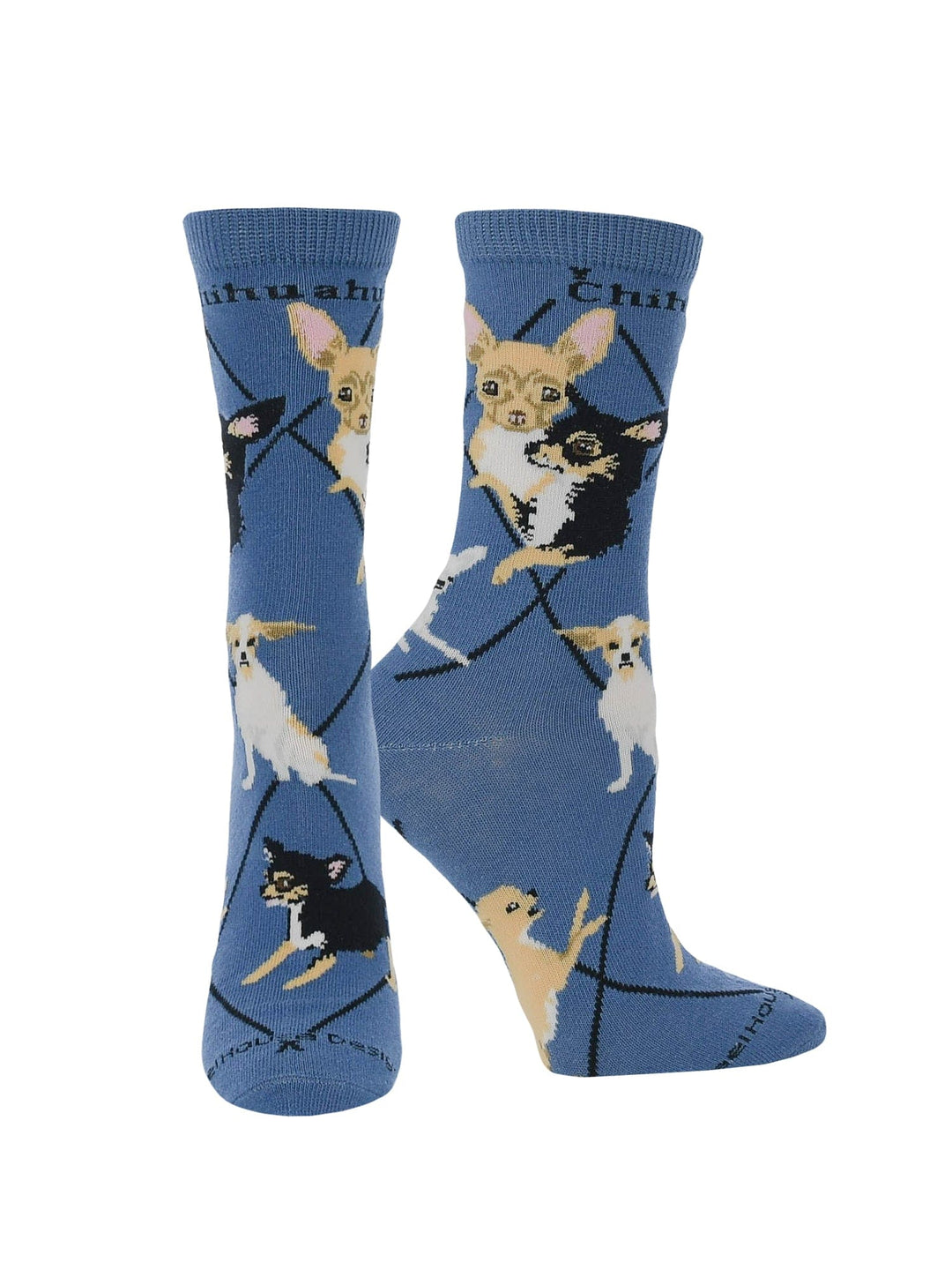 Wheel House Designs socks Blue / Medium Chihuahua Socks for Women and Men | Perfect Dog Lovers Gift