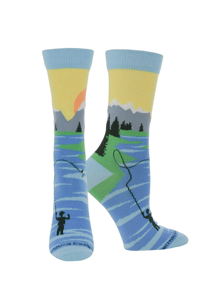 Wheel House Designs socks Blue / Medium Fly Fishing Socks Gift Perfect Fly Fishing Lover Gift