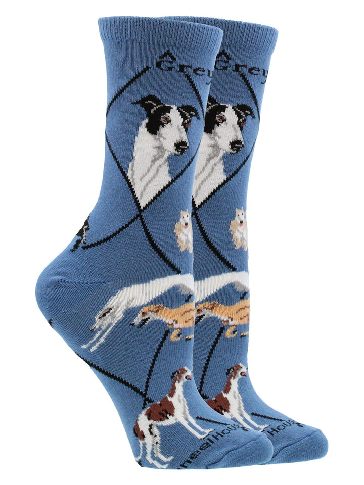 Wheel House Designs socks Blue / Medium Greyhound Socks Perfect Dog Lovers Gift