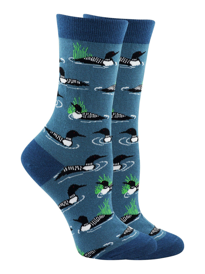 Wheel House Designs socks Blue / Medium Loon Bird Socks Perfect Bird Lovers Gift