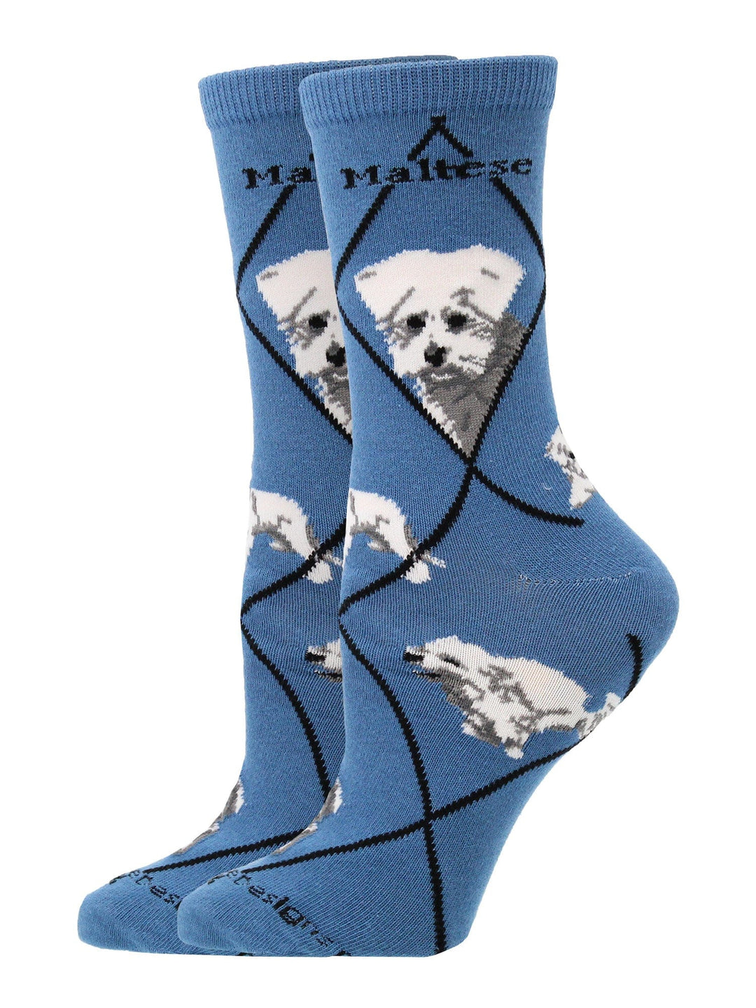 Wheel House Designs socks Blue / Medium Maltese Socks Perfect Dog Lovers Gift