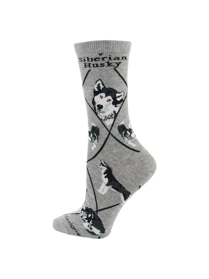 Wheel House Designs socks Blue / Medium Siberian Husky Socks for Women | Perfect Dog Lovers Gift