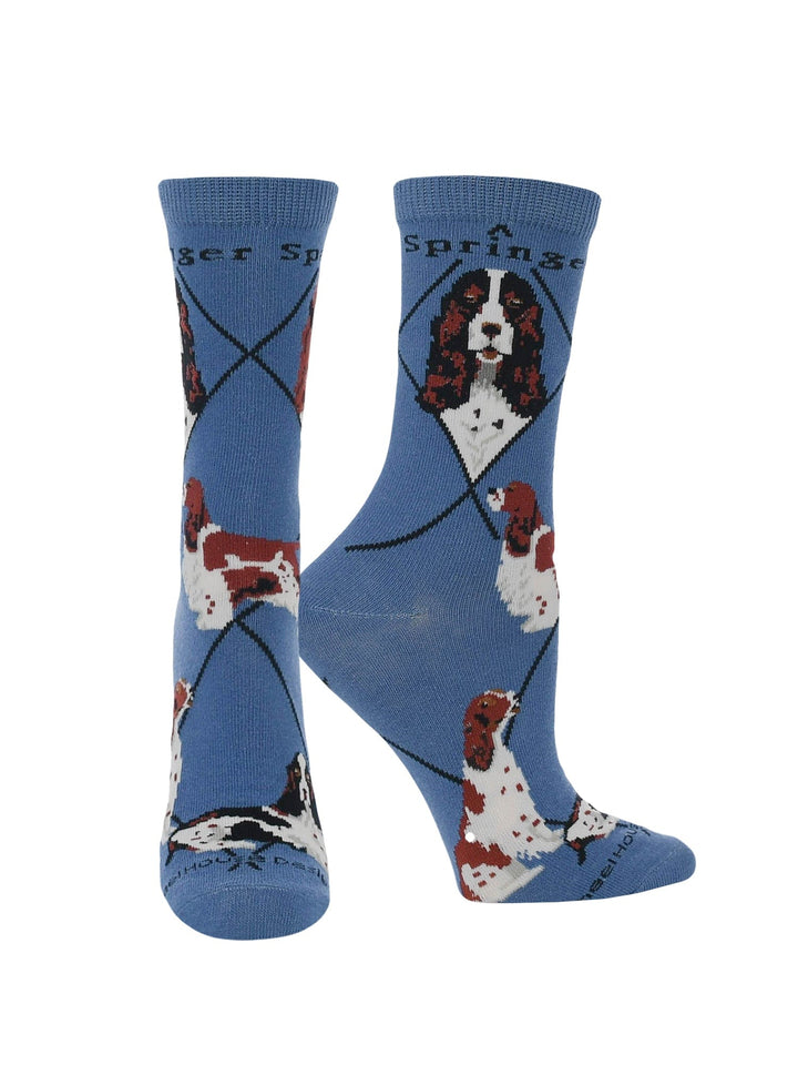 Wheel House Designs socks Blue / Medium Springer Spaniel Socks Perfect Dog Lovers Gift